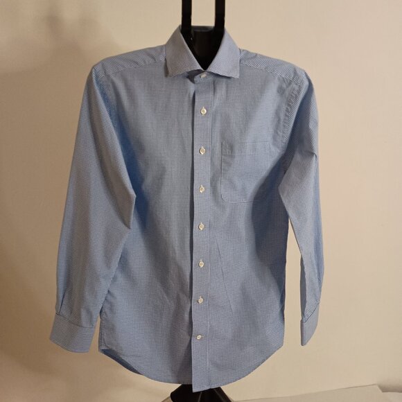 Vineyard Vines Blue & White Check Button-Down Cooper Shirt Men’s XS Cotton EUC - Picture 14 of 14